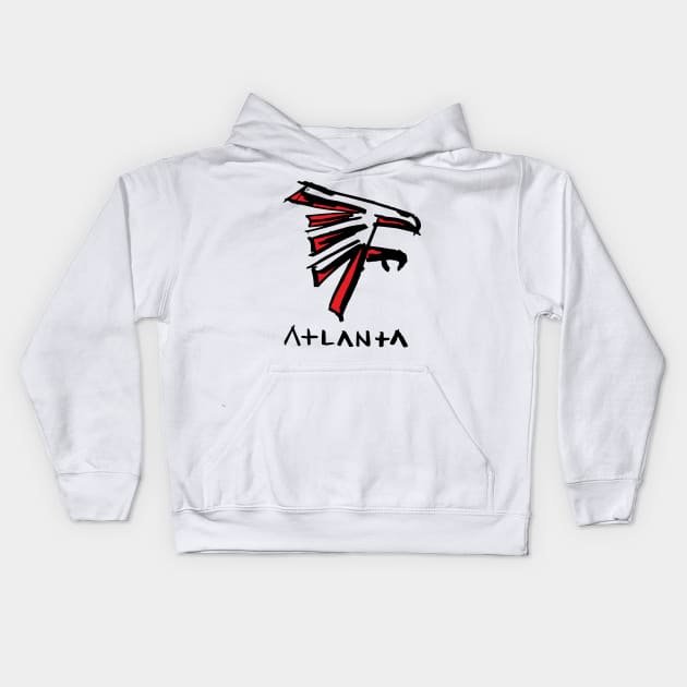 Atlanta Falcoooons Kids Hoodie by Very Simple Graph